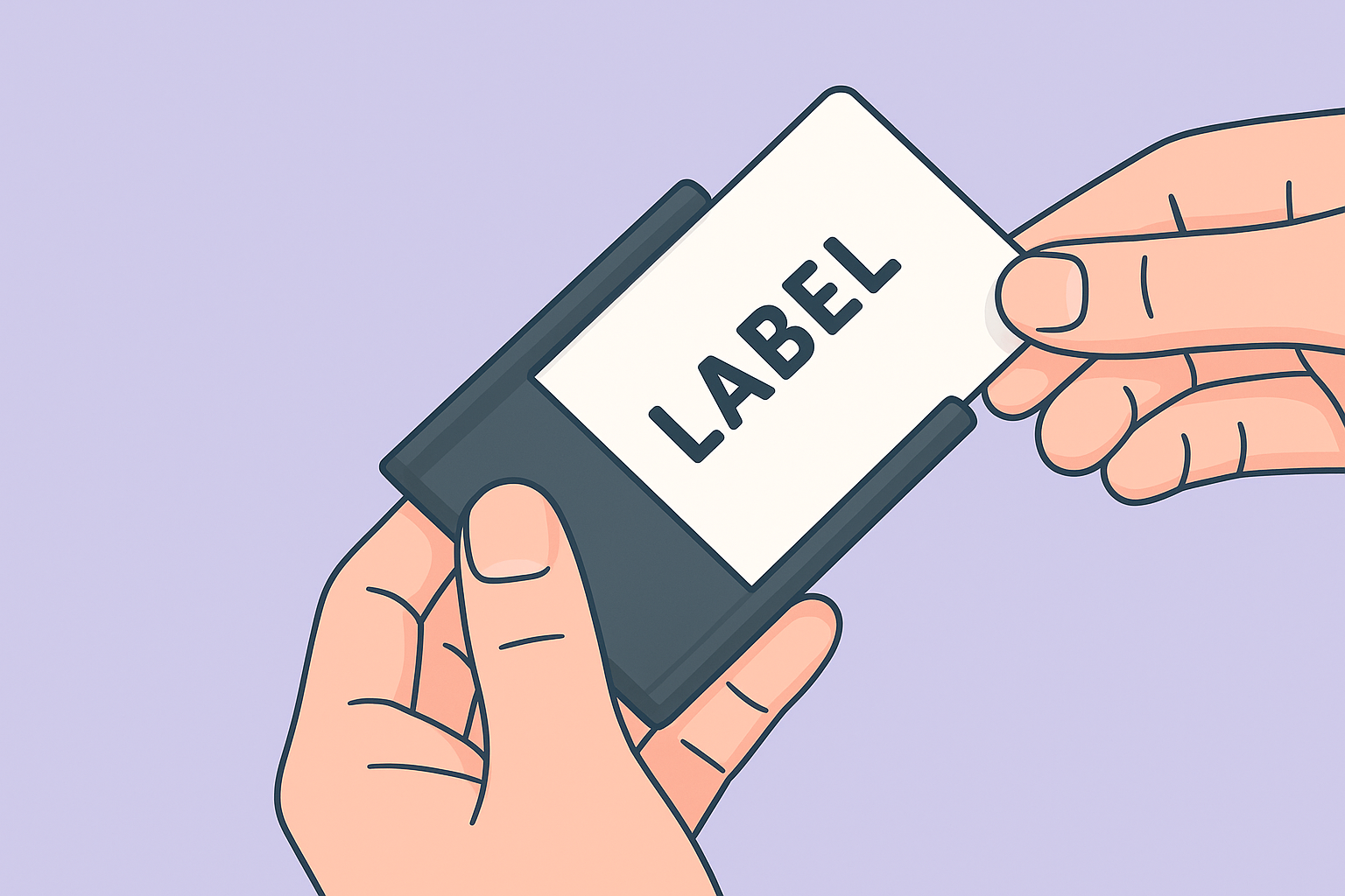 Étiquettes non adhésives : cartes thermiques pour Dymo, Brother et Zebra