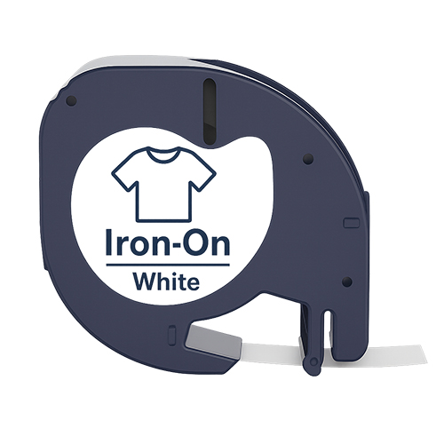 Ruban adhésif thermocollant noir sur blanc compatible Dymo 18769, 12 mm