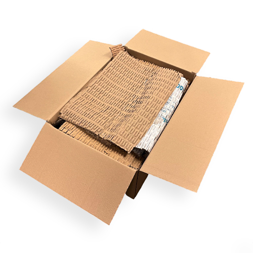 Boîte contenant 111 litres de carton à déchiqueter