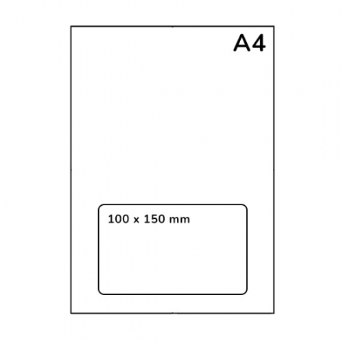 Étiquette de retour/bordereau d'expédition A4 avec adresse, 100 x 150 mm, 100 feuilles