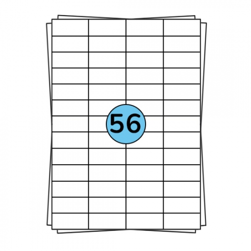 Étiquettes en planches A4 52 x 21 mm, 5 600 étiquettes