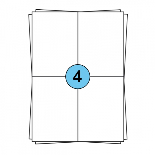 Étiquettes en planches A4 104 x 148 mm, 400 étiquettes, économique