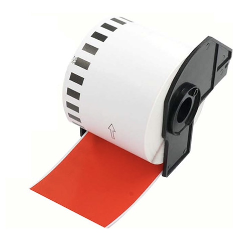 Étiquettes rouges compatibles Brother DK-22205, 62 mm x 30,48 m